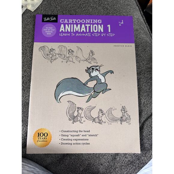 CARTOONING ANIMATION BOOK 1 BY WALTER FOSTER - Picture 1 of 4